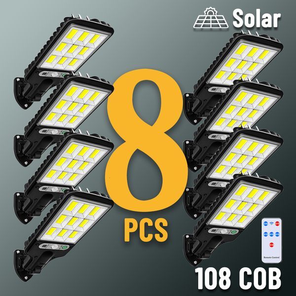Garden Decorations 1~8PCS Solar Lights Outdoor Street Lamp With 3 Mode Waterproof Motion Sensor Security Lighting for Yard Path Patio 230414