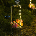 Garden Decorations Solar Powered Art Light Decor Watering Can Style Water Faucet Planter Lawn Outdoor Decoration 230717