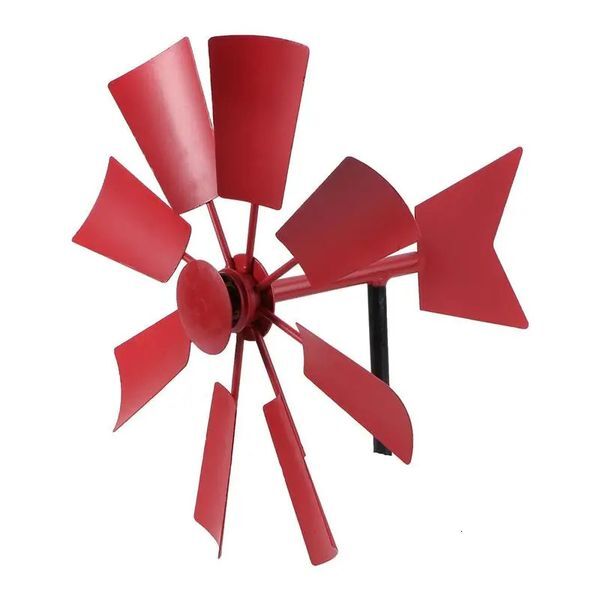 Garden Decorations Iron Windmill Yard Winnower Garden Ornament For Outdoors Rotating Windmill Pastoral Plugin Garden Park Decoration 231122