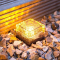 Solar Brick Lights Ice Cube Light Lamp Frosted LED Landscape Buried for Outdoor Night Garden Pathway Decoration 240729