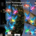 1 color gradient garden LED wind chime decoration solar hummingbird landscape light atmospheric 240823