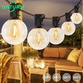 85 foot courtyard string light LED G40 Festoon light global waterproof outdoor garden light terrace garden bar Christmas party 240829
