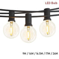 Festoon LED Global String Light Fairy LED G40 Outdoor Christmas Party Garden Decoration Garden Street Light Courtyard Backyard 240829 ww