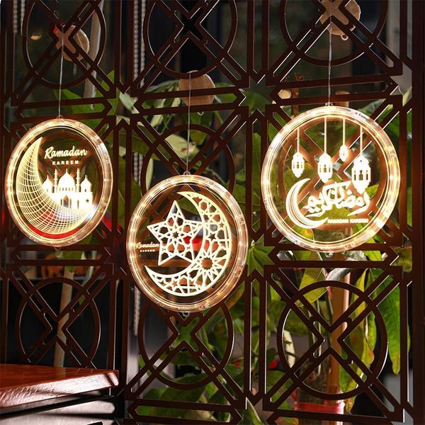 Luminous Stars Moon Castle Ornaments LED Colorful Pendants Atmosphere Indoor Window Decoration Hanging Party Birthday Dress Up 250224