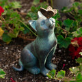 Cat Decor Outdoor Statues for Garden Outdoor Resin Animal Sculpture Cat With Butterfly Decorative Garden Supplies 250224