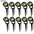 6-16PCS Outdoor LED Garden Lawn Light 5W Landscape Lamp Spike Waterproof DC12V Path Bulb Warm White Green Spot Lights 220V 110V 250325