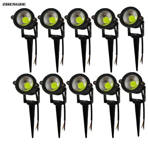 6-16PCS Outdoor LED Garden Lawn Light 5W Landscape Lamp Spike Waterproof DC12V Path Bulb Warm White Green Spot Lights 220V 110V 250325