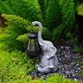 Goodeco Elephant/Giraffe Statue with Solar Lantern Figures for Garden/Yard Decortion Gifts for Women Men Mum Birthday Gift 250521