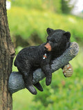 1pc black bear climbing tree to steal honey resin craft pendant outdoor garden landscaping creative decorations 250523