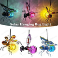 Solar Hanging Bug Light Flying Insect Fairy Lamp Garden Bug Light Iron Insect Statue Ornament Yard Balcony Porch Garden Decor X250607