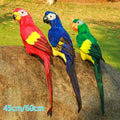 45cm Simulation Parrot Handmade Foam Feather Macaw Lawn Figurine Ornament Animal Bird Garden Prop Decoration 250609