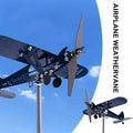 Metal Airplane Weathervane 3D Piper J3 Cub Wind Spinner Windmill Garden Decor Home Outdoor Roof Plane Indicator Wind Direct P1C8 X250627