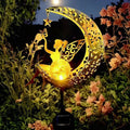 Solar Garden Statues Outdoor Decor Fairy Moon Figurine Light Stake Ornament for Patio Lawn Yard Pathway gift Mom Grandma 250703