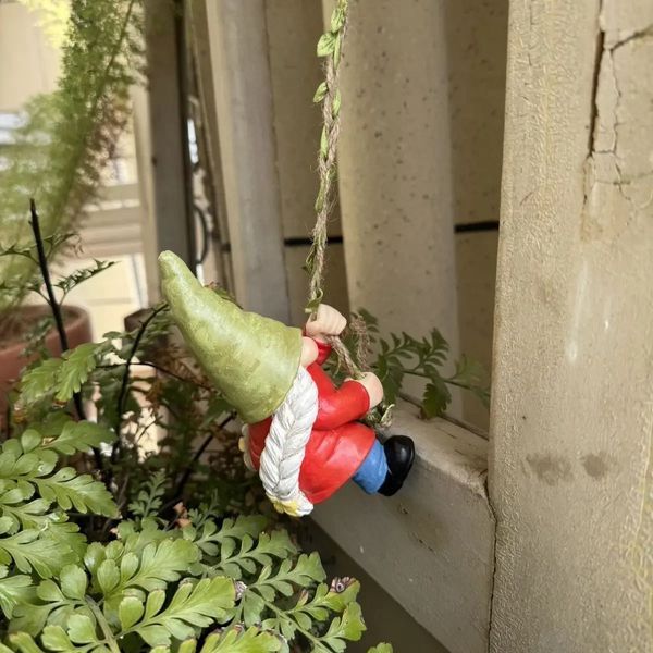 Cute Resin Gnome Pendant for Hanging Cup Flower Pot and Home DecorFlower Pot Landscape Decoration Outdoor Garden Decora 250707