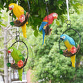Garden Decorations Creative Resin Parrot Hang On Tree Outdoor Garden Decoration Statue Animal Sculpture For Home Office Room Garden Decor Ornament 231122