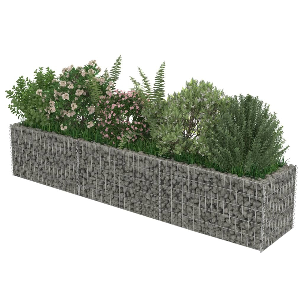 Gabion Raised Bed Galvanized Steel 106.3"x19.7"x19.7