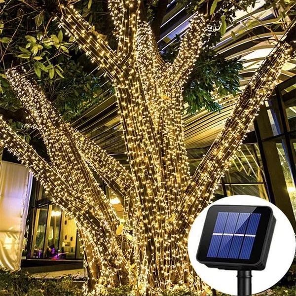 1Pack Solar String Light Fairy Garden Waterproof Outdoor Lamp 6V Garland For Christmas Xmas Holiday Party Home Decoration 251017