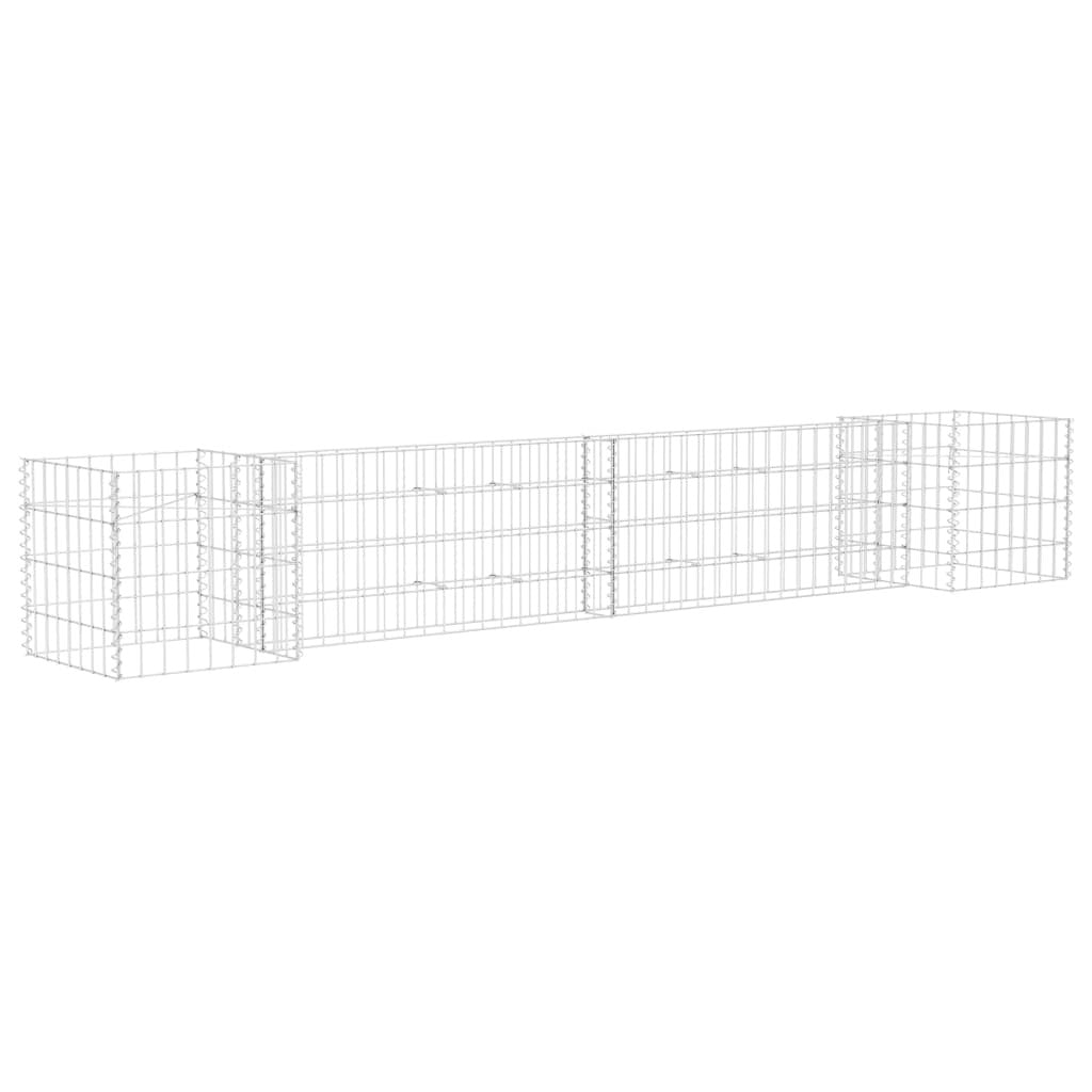 H-Shaped Gabion Planter Steel Wire 102.4"x15.7"x15.7"