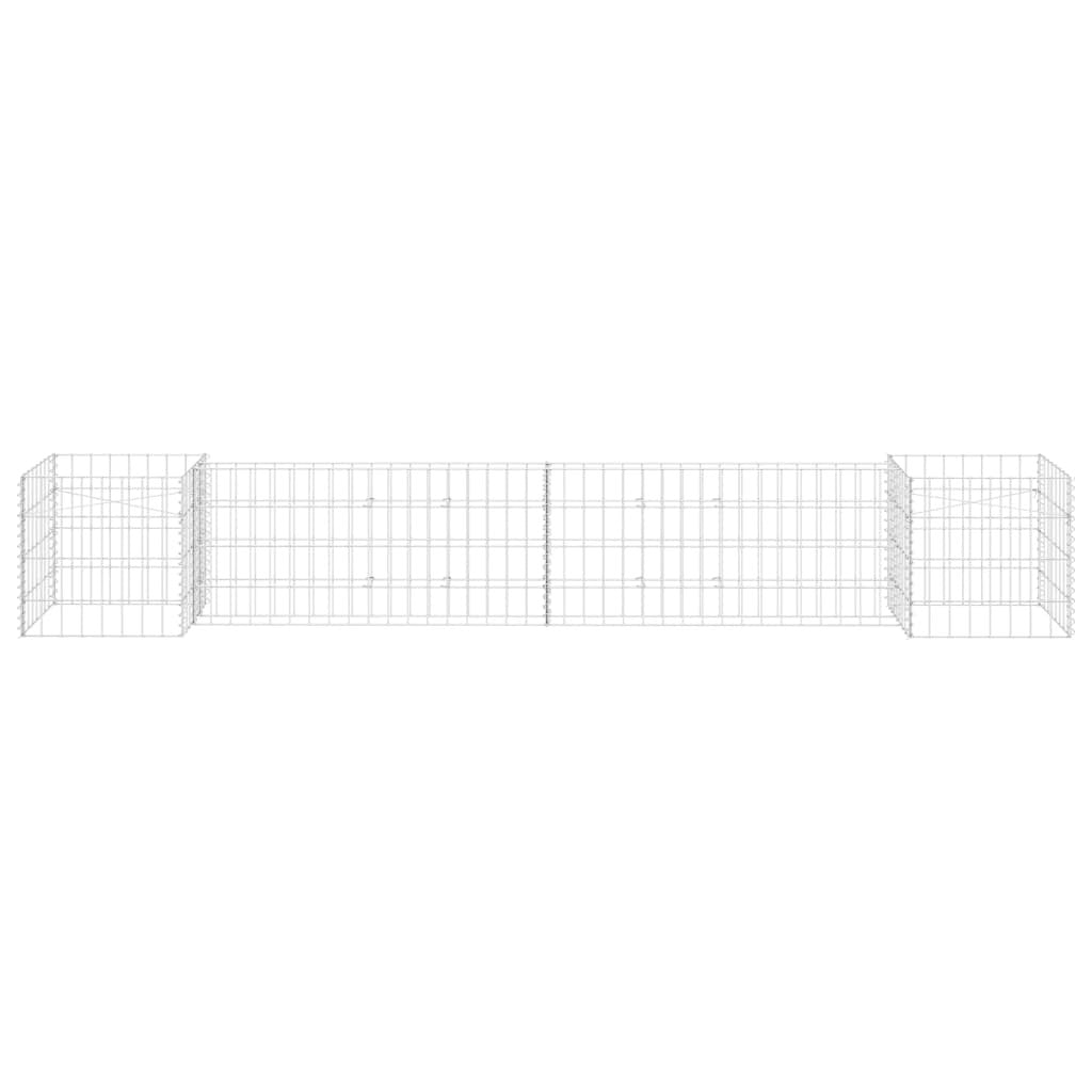 H-Shaped Gabion Planter Steel Wire 102.4"x15.7"x15.7"