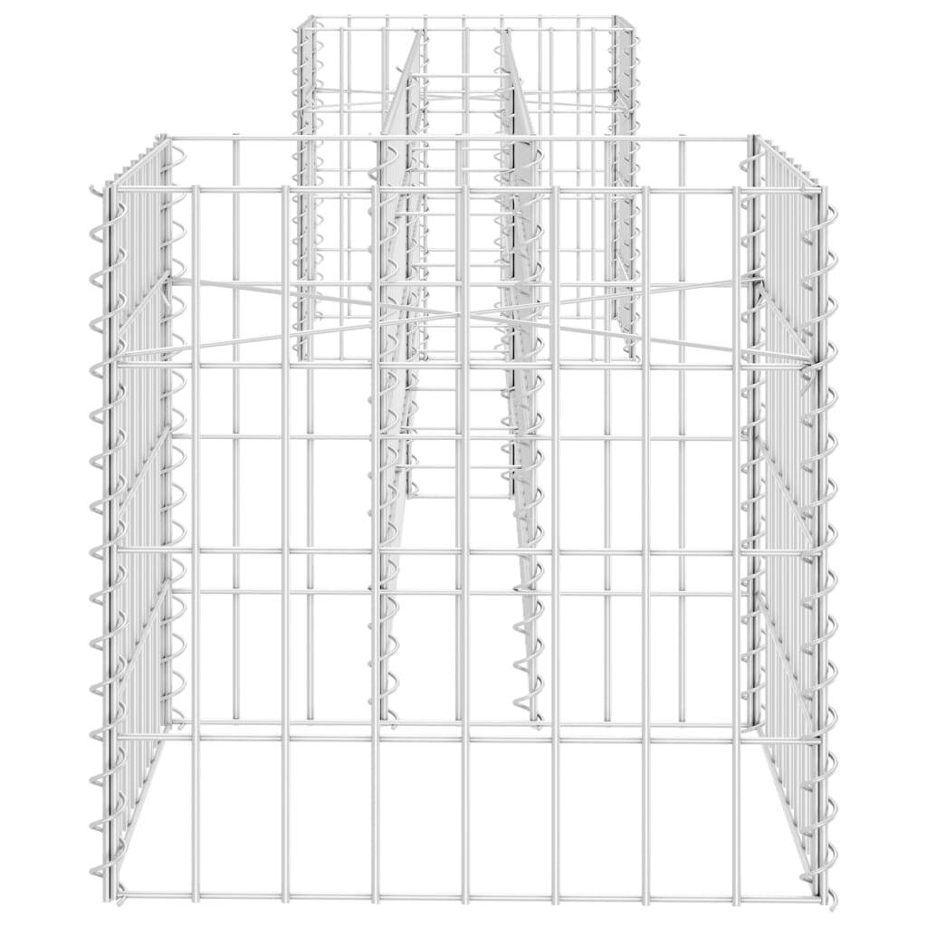 H-Shaped Gabion Planter Steel Wire 102.4"x15.7"x15.7"