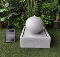 Concise Gray Solar Fountain Light Emitting Diode Lamp Environmental Protection Outdoor Garden Decoration Crafts