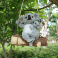 Adult: yes - 1pc Adorable Resin Swing Koala Bear Figurine - Perfect forFairy Garden Decoration and Outdoor Tree Hanging Decor! 26W01131