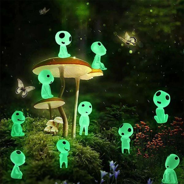 10pc Miniature Landscape Princess Shaped Home Garden Decoration Ornament Glow in the Dark 26L0202