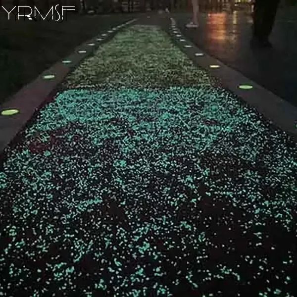 2000pcs 3-5mm Luminous Sand Glow in Dark Pebbles Stone Home Potted Garden Yard Outdoor Path Lawn Decorations Aquarium Decor Sand 260202