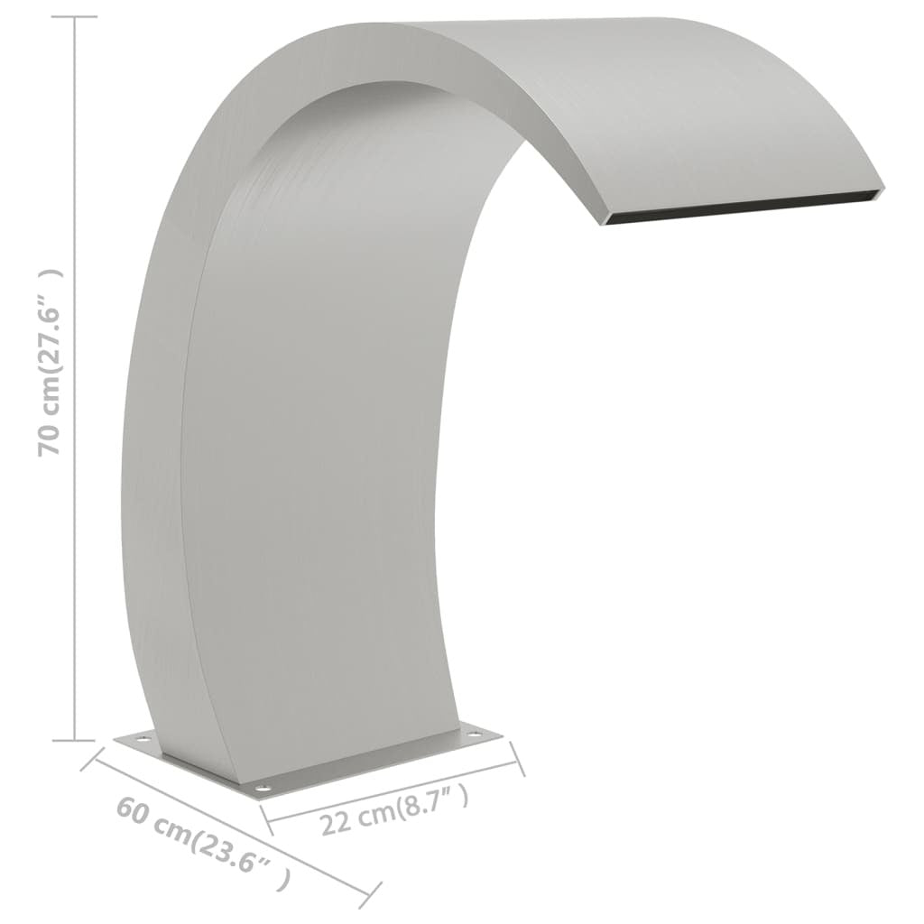 Pool Fountain 8.7"x23.6"x27.6" Stainless Steel 304