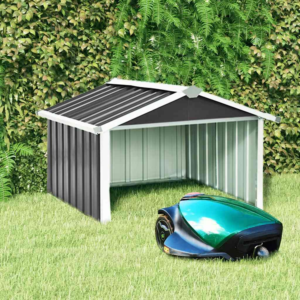 Garden Robot Lawnmower Shed 36.2"x38.2"x24.8" Galvanized Steel Anthracite