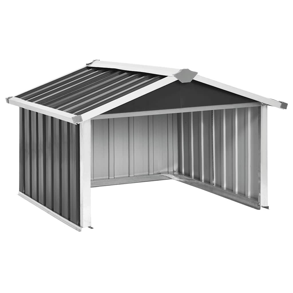 Garden Robot Lawnmower Shed 36.2"x38.2"x24.8" Galvanized Steel Anthracite