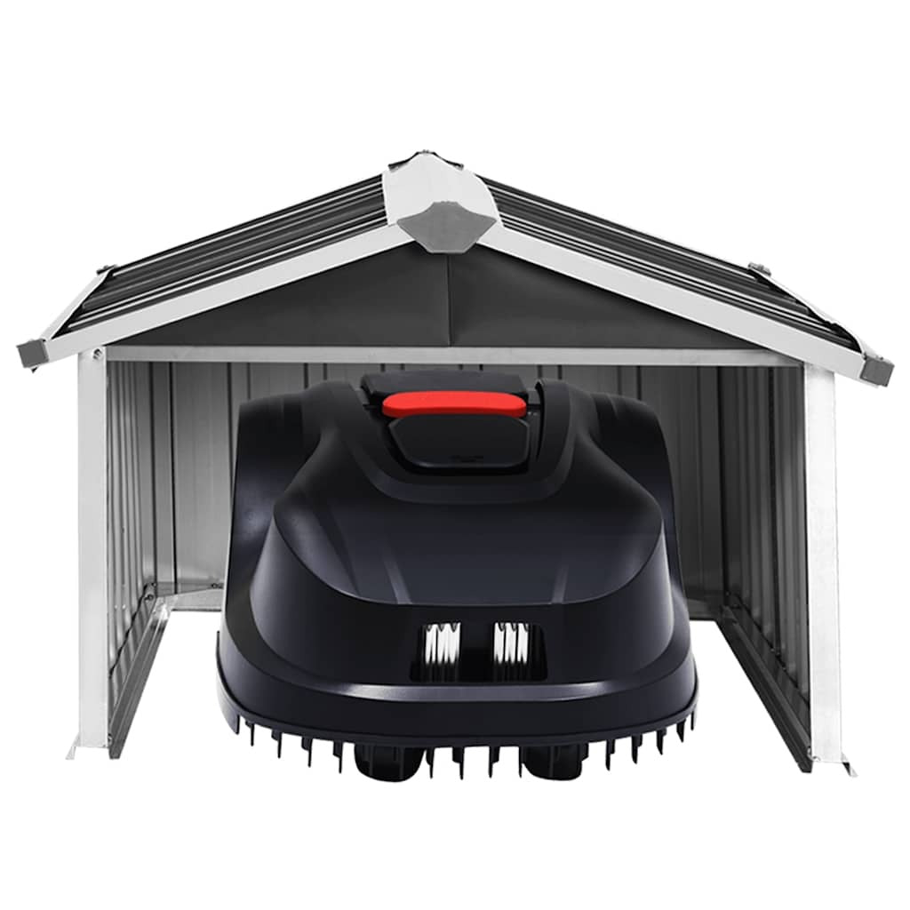 Garden Robot Lawnmower Shed 36.2"x38.2"x24.8" Galvanized Steel Anthracite
