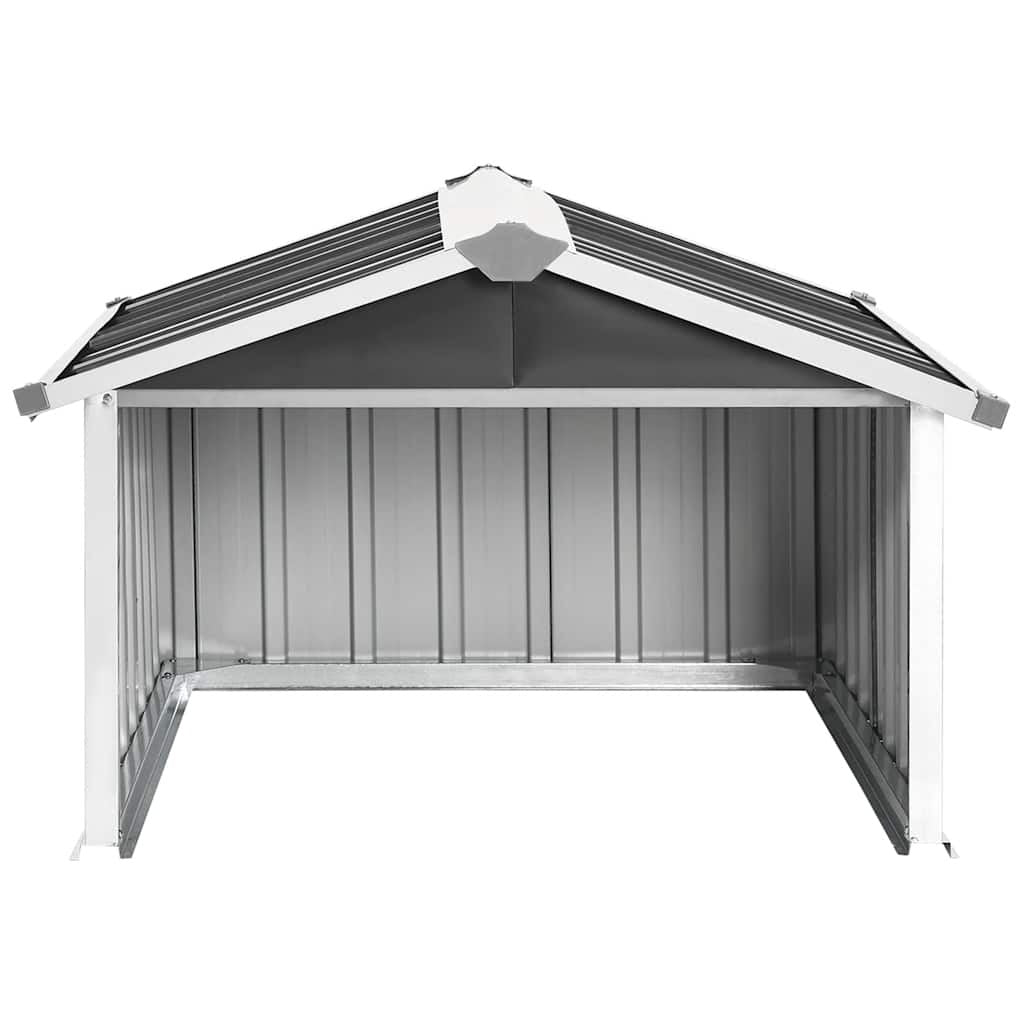 Garden Robot Lawnmower Shed 36.2"x38.2"x24.8" Galvanized Steel Anthracite