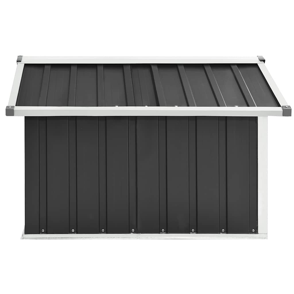 Garden Robot Lawnmower Shed 36.2"x38.2"x24.8" Galvanized Steel Anthracite