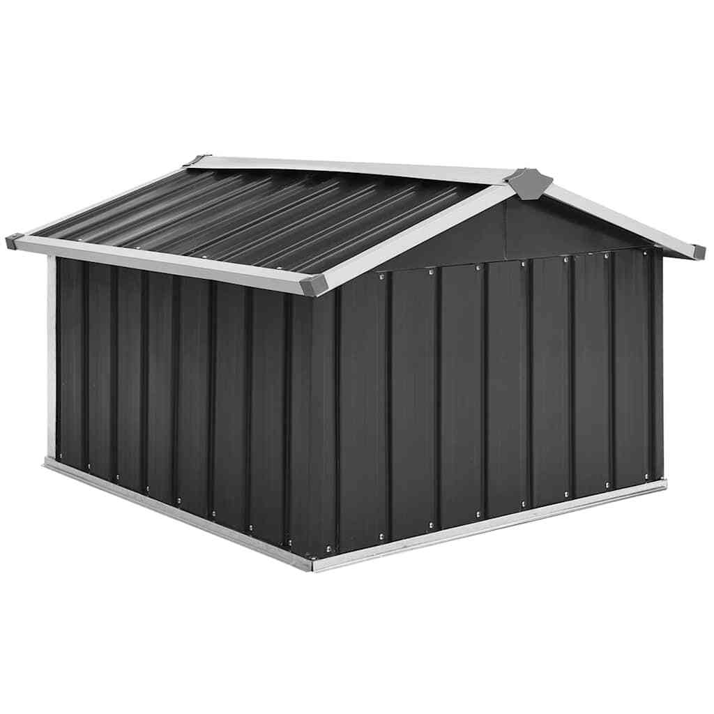Garden Robot Lawnmower Shed 36.2"x38.2"x24.8" Galvanized Steel Anthracite
