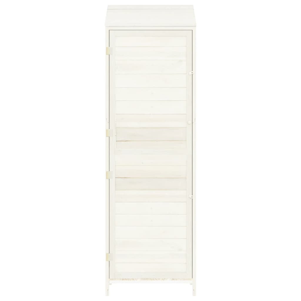 Garden Shed White 21.7"x20.5"x68.7" Solid Wood Fir