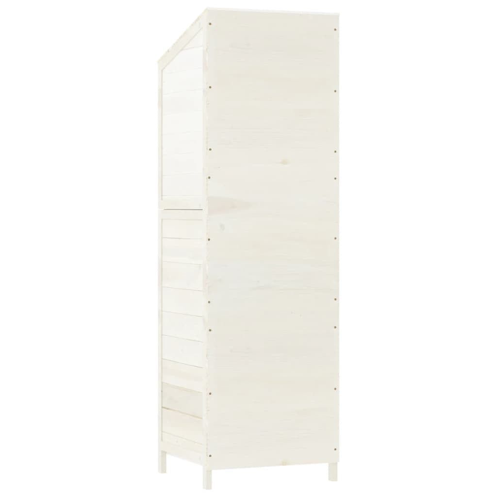 Garden Shed White 21.7"x20.5"x68.7" Solid Wood Fir