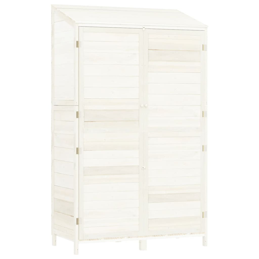 Garden Shed White 40.2"x20.5"x68.7" Solid Wood Fir