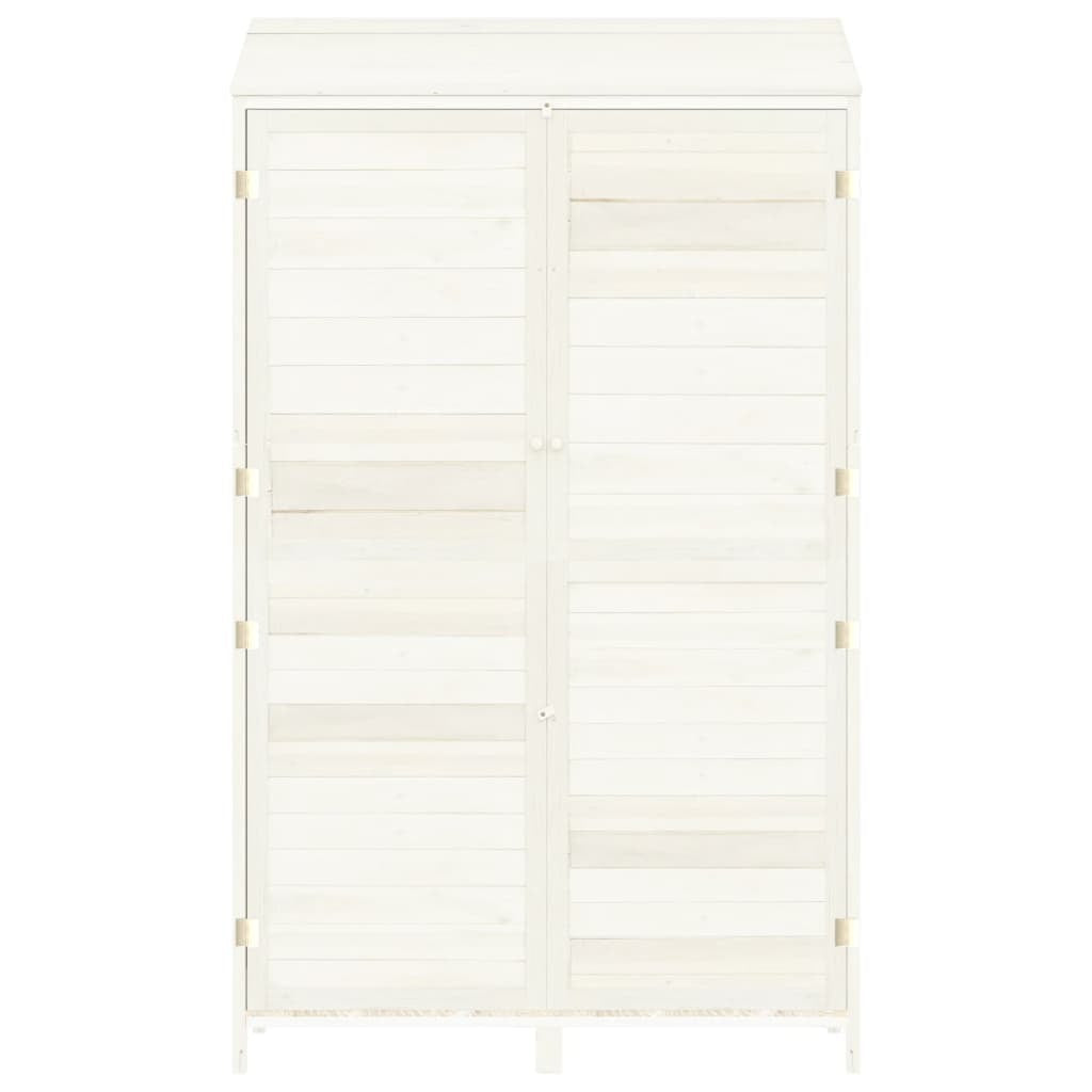 Garden Shed White 40.2"x20.5"x68.7" Solid Wood Fir