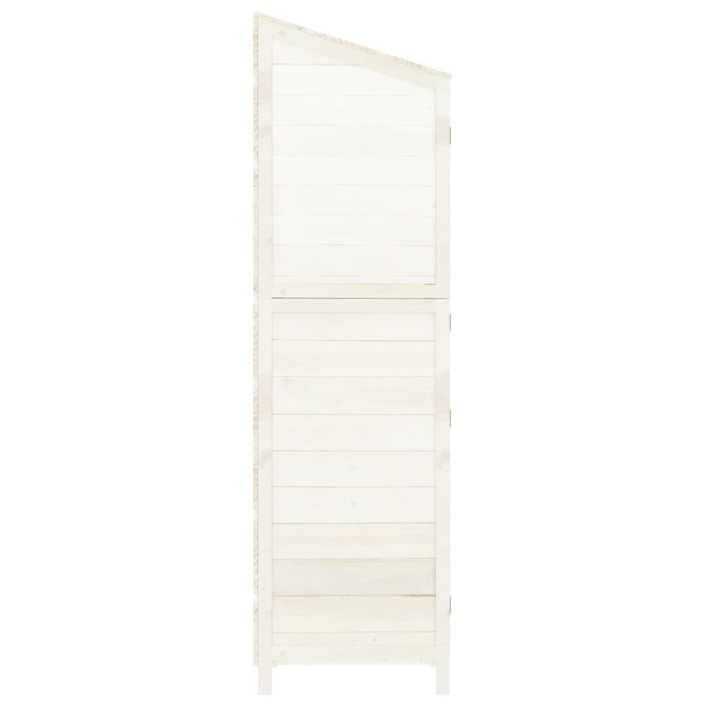 Garden Shed White 40.2"x20.5"x68.7" Solid Wood Fir