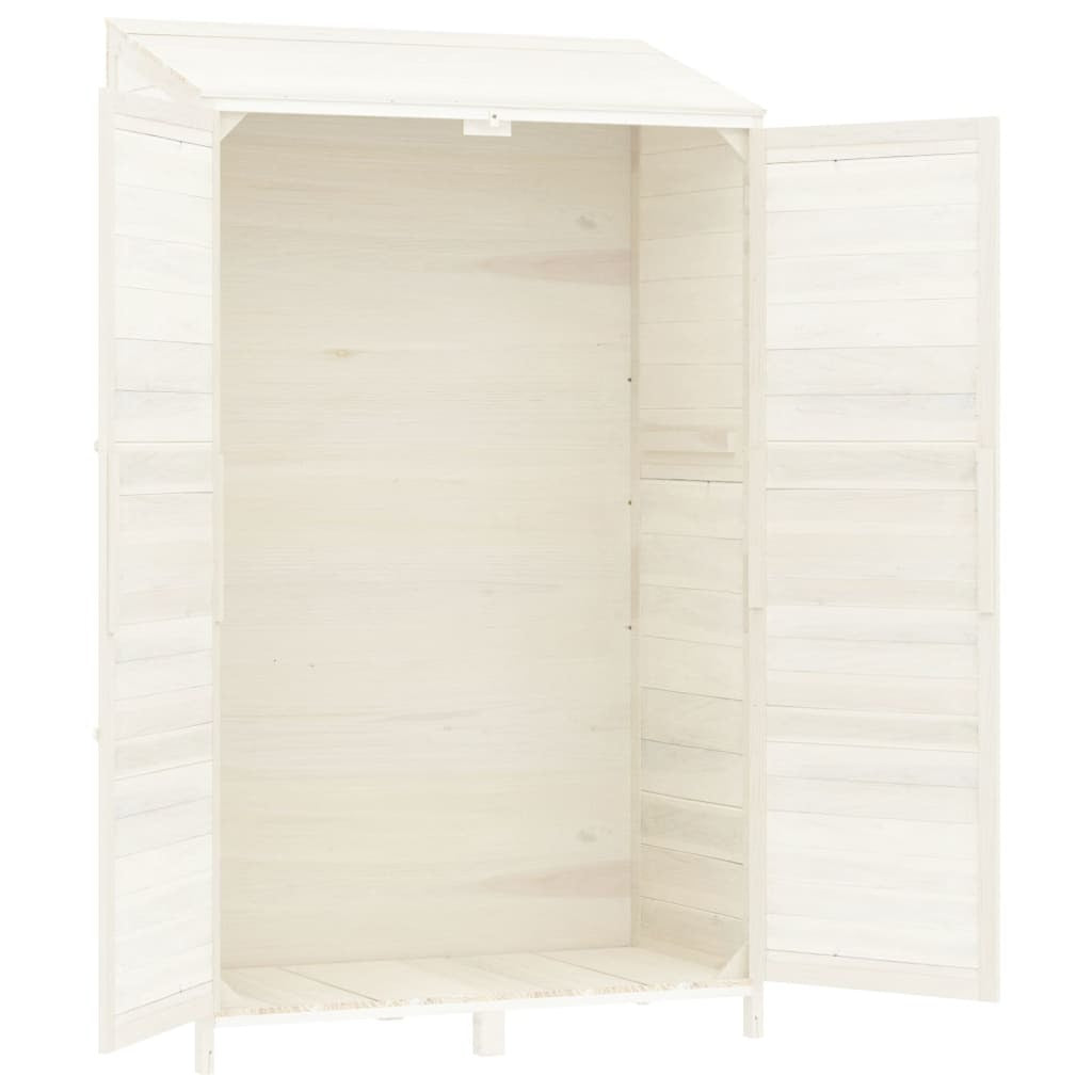 Garden Shed White 40.2"x20.5"x68.7" Solid Wood Fir