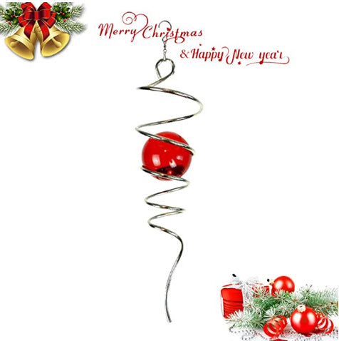 Wind SpinnerBall Spiral Tai  Stainless Steel Suspended Rrotary Stabilizer Crystal Ball Wind Chime
