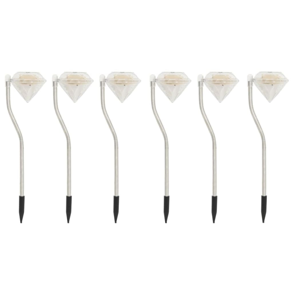 Solar LED Garden Lights 6 pcs 3.5"x3.1"x11.6"