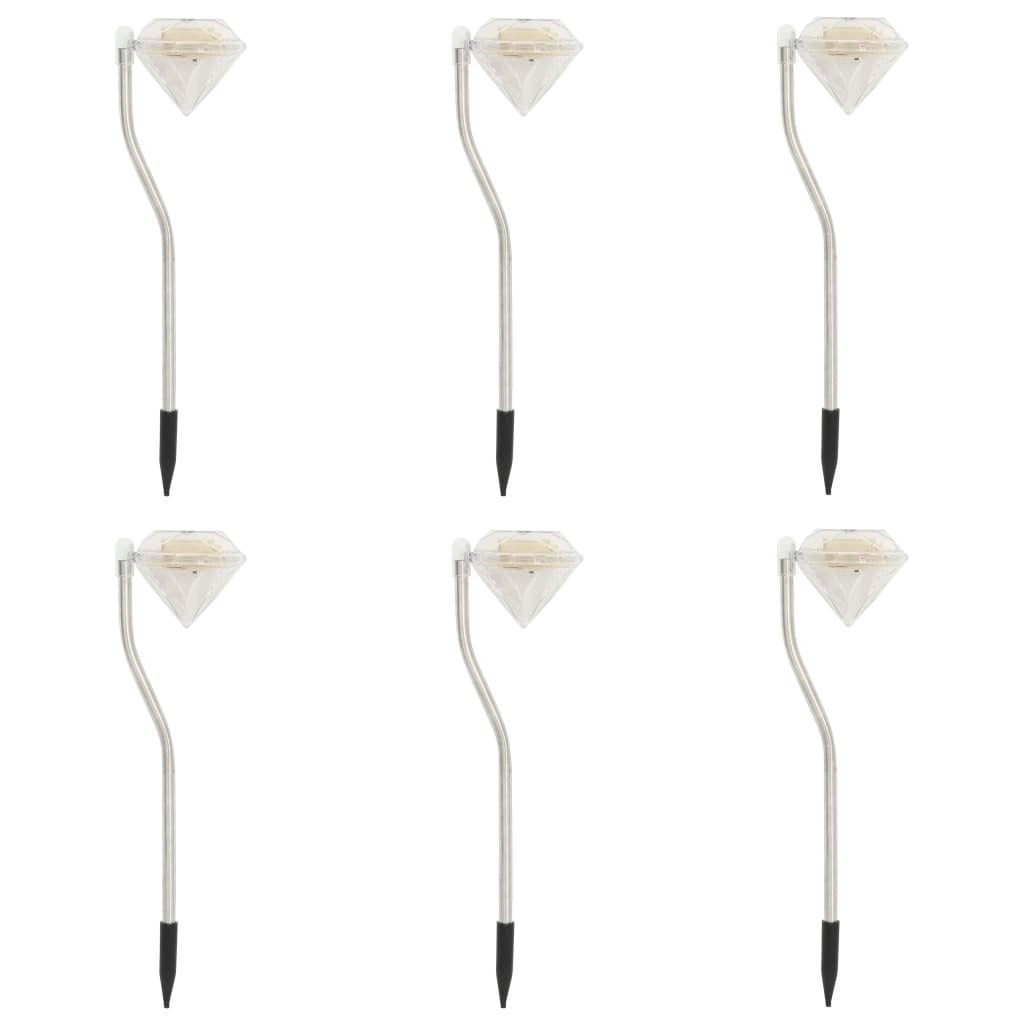 Solar LED Garden Lights 6 pcs 3.5"x3.1"x11.6"