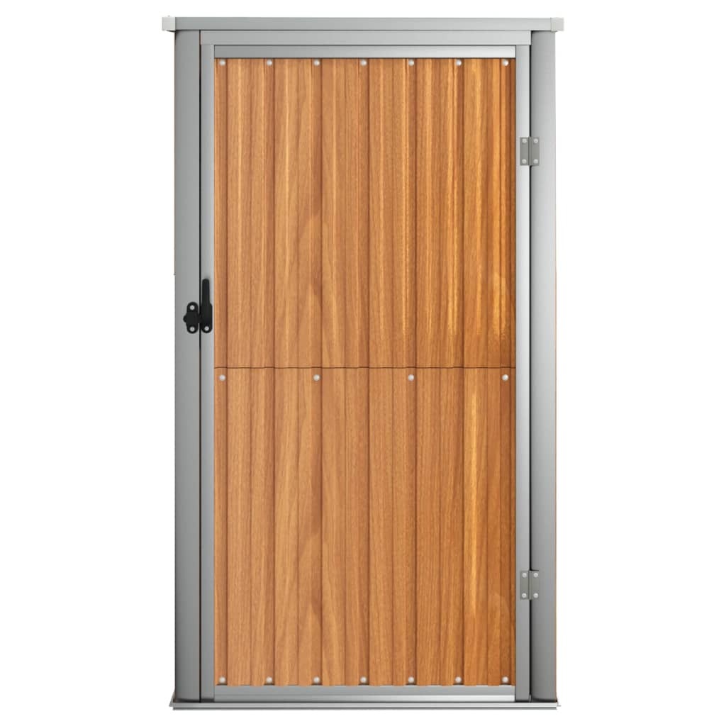 Garden Tool Shed Brown 34.6"x35"x63.4" Galvanized Steel