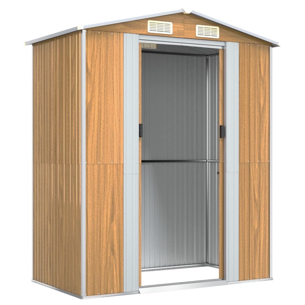 Garden Shed Light Brown 75.6"x42.5"x87.8" Galvanized Steel