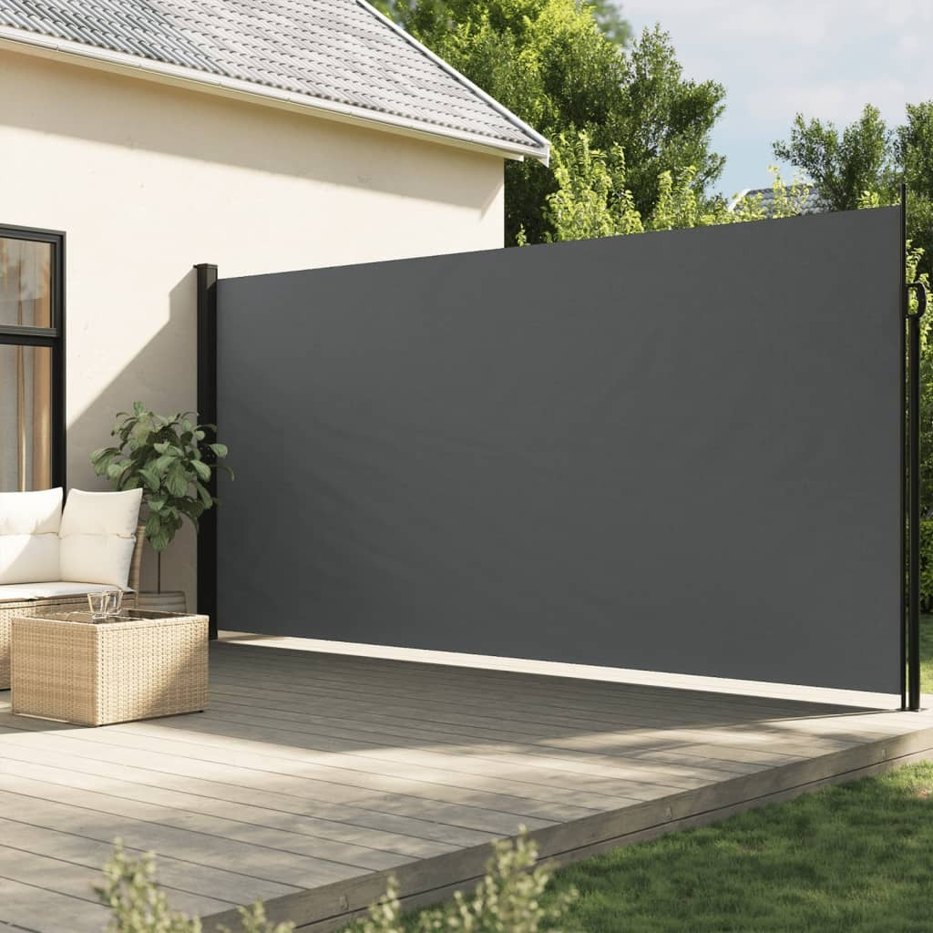 Retractable Side Awning Anthracite 86.6"x196.9
