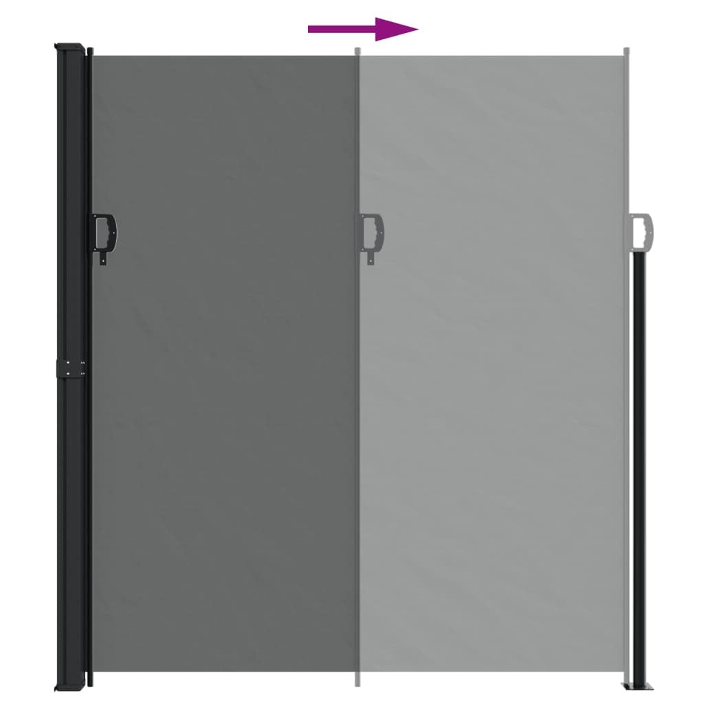 Retractable Side Awning Anthracite 86.6"x196.9