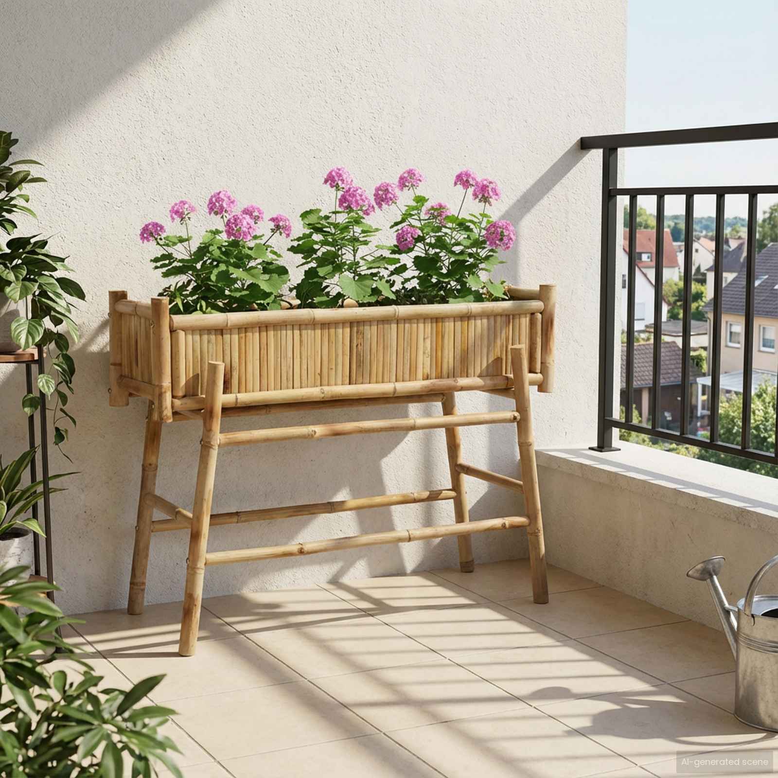 | Garden Planter with Holder | Natural 39.37 x 14.96 x 29.13 in