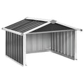 Garden Robot Lawnmower Shed 36.2"x38.2"x24.8" Galvanized Steel Anthracite